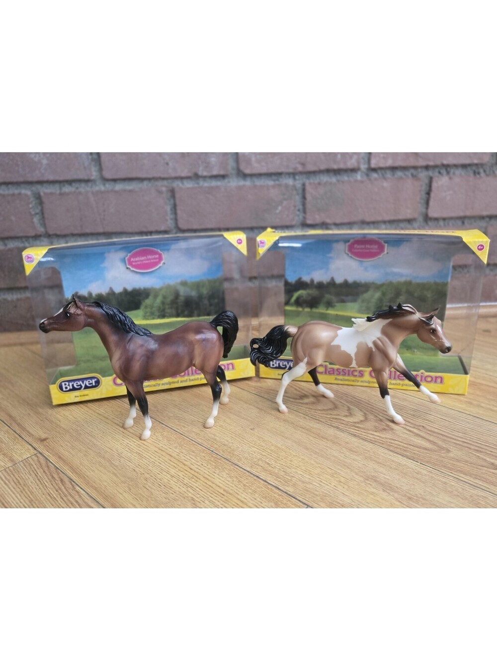 Breyer Classics 2-Horse Lot 939 Bay Arabian 940 Buckskin Paint 1:12 w Boxes